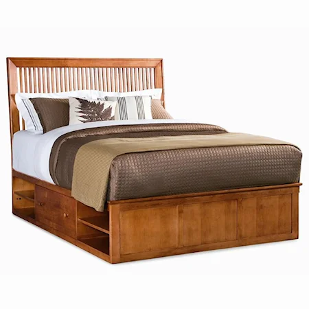 Twin Slat Bed with Underbed Storage Platform